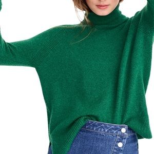 J Crew Side Slit Supersoft Turtleneck Sweater